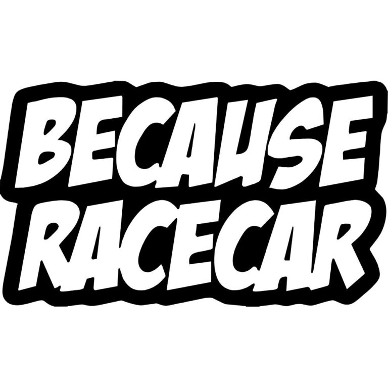 Because Racecar Decal