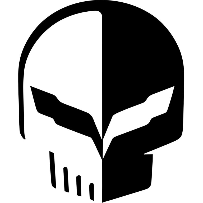 Corvette Jake Skull Decal