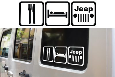 Eat Sleep Jeep Decal