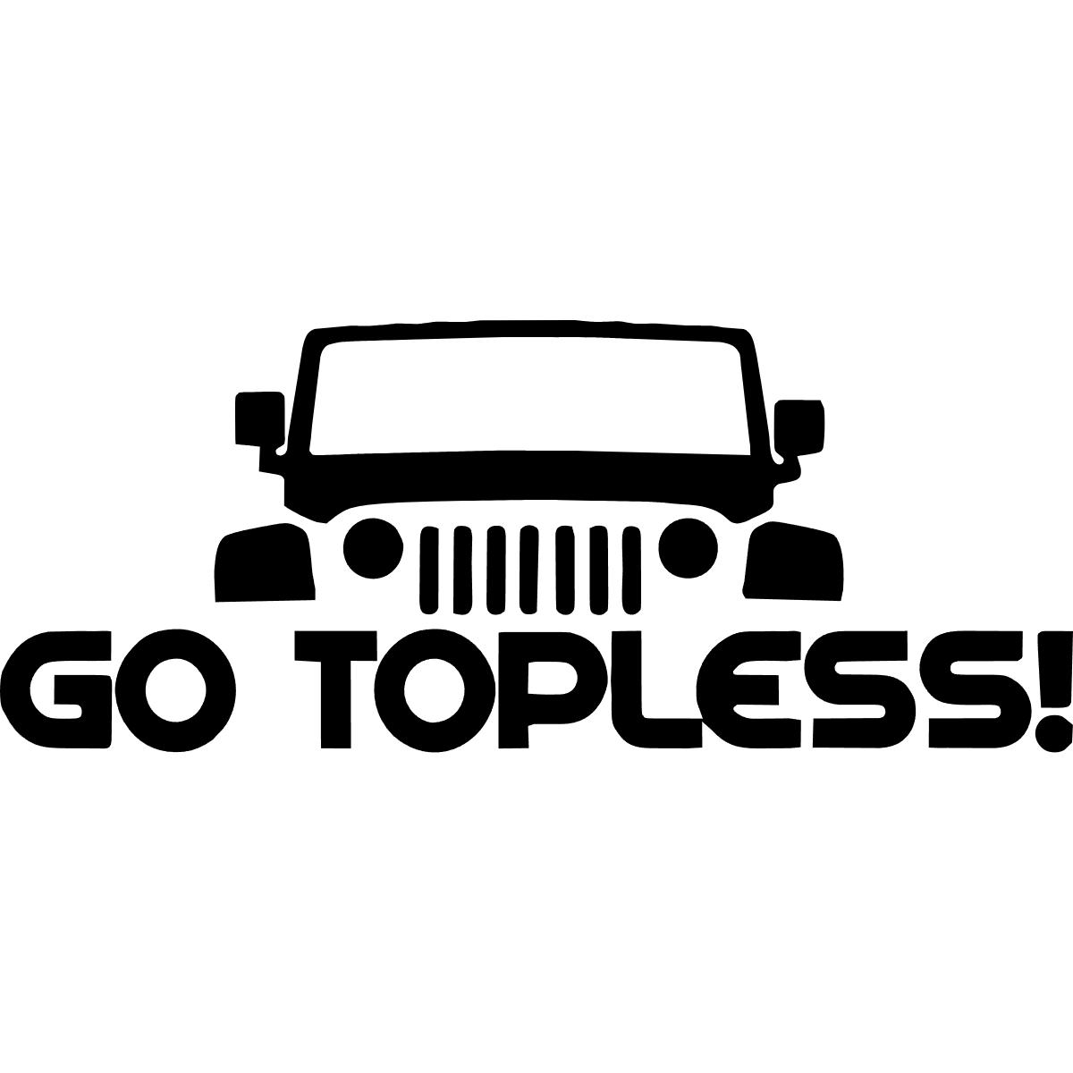 Go Topless Jeep Decal