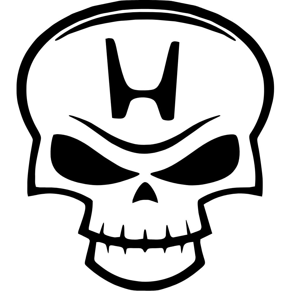 Honda Skull Decal