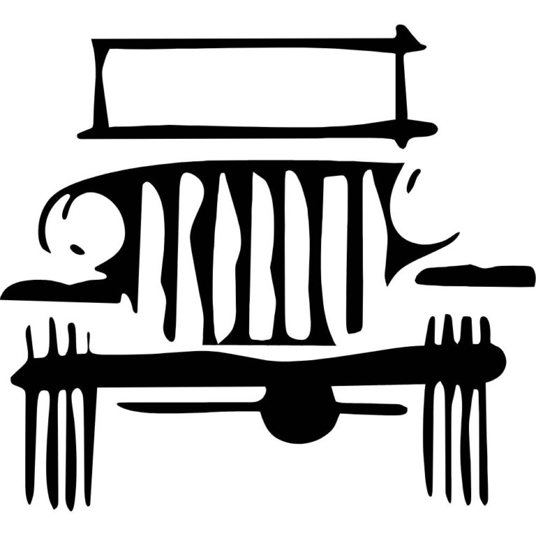 Jeep Distressed Silhouette Decal