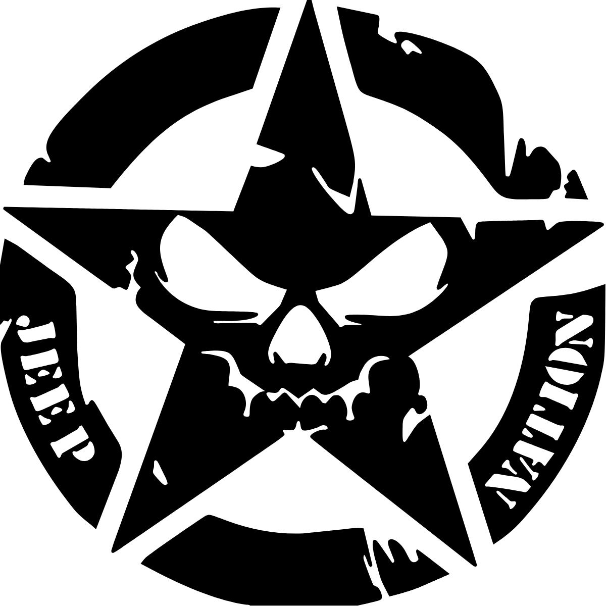 Jeep Nation Skull Decal Sticker