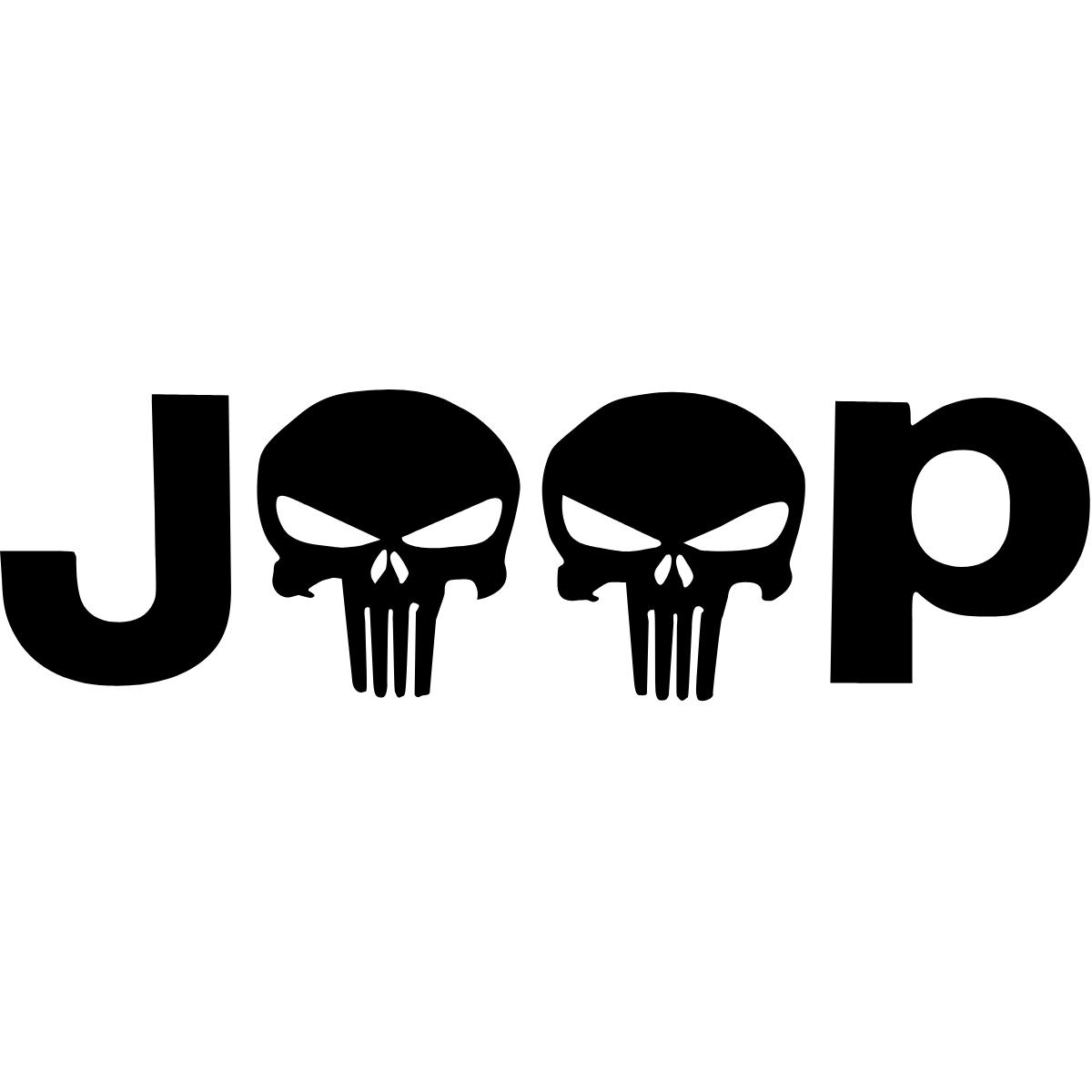 Jeep Punisher Skull Decal