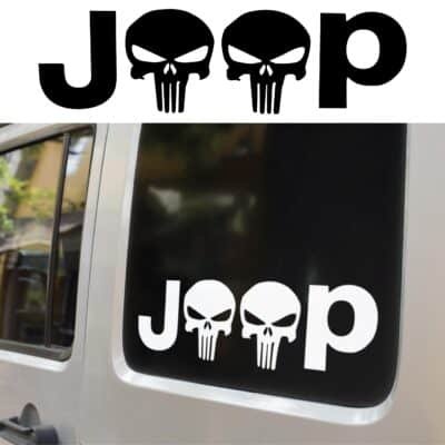 Jeep Punisher Skull Decal