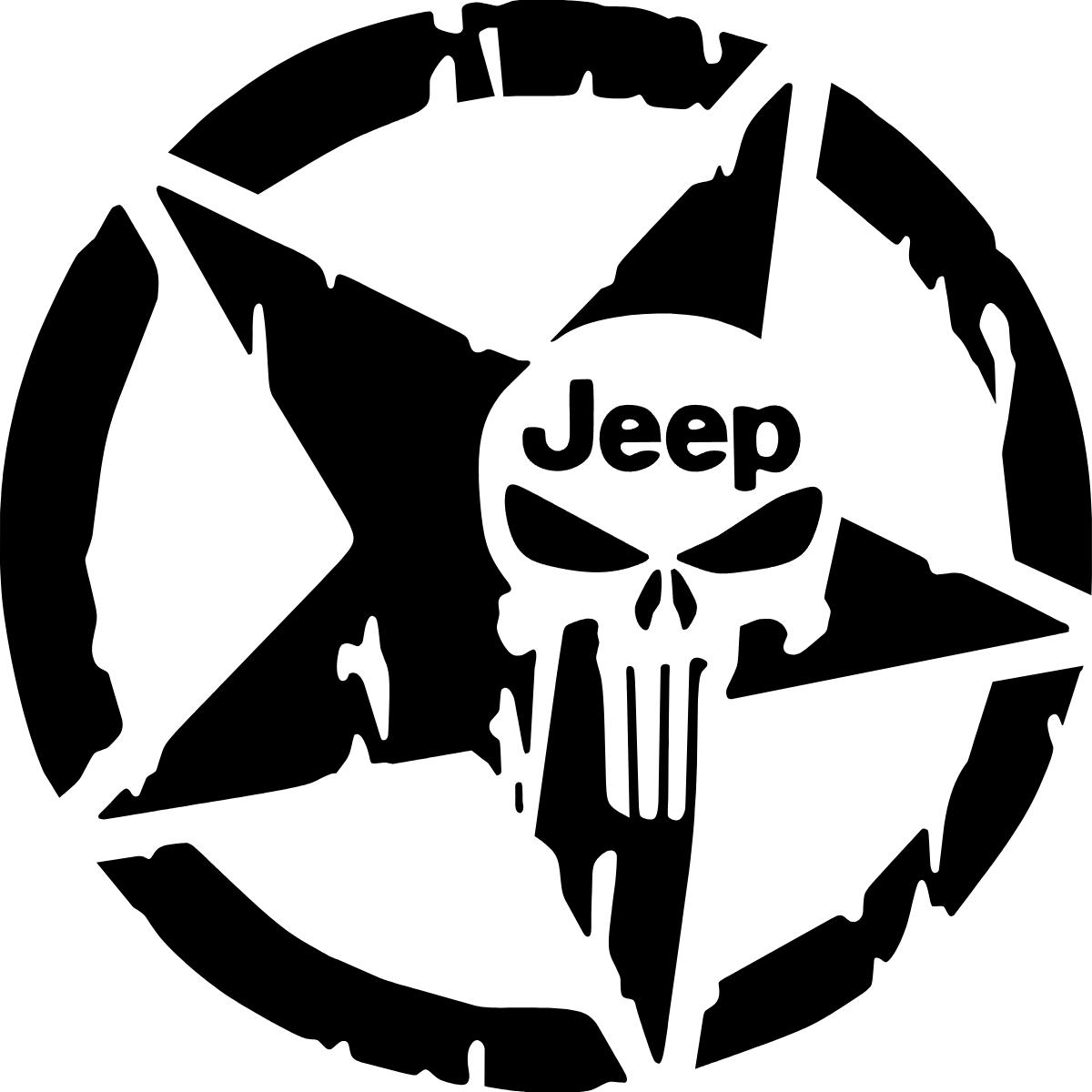 Punisher Jeep Star Decal Sticker