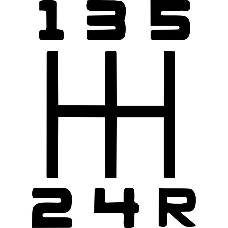 Stick Shift Manual Decal