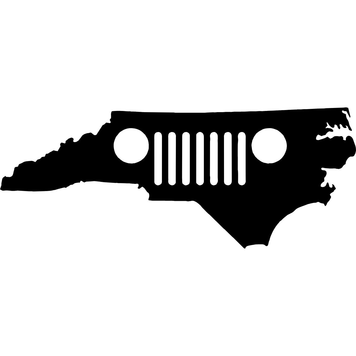 North Carolina Jeep Decal