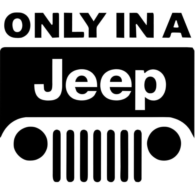 Only In A Jeep Decal
