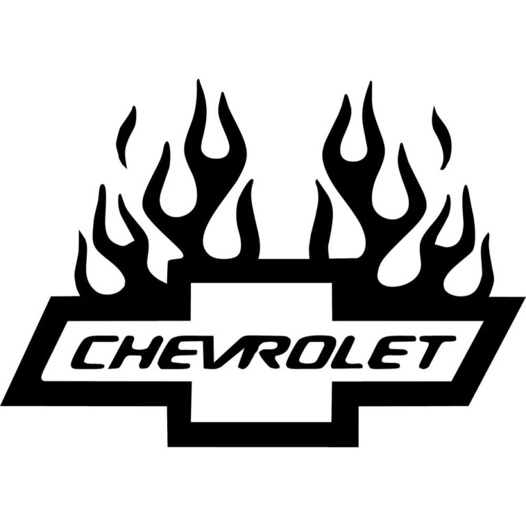 Flaming Chevy Bowtie Decal