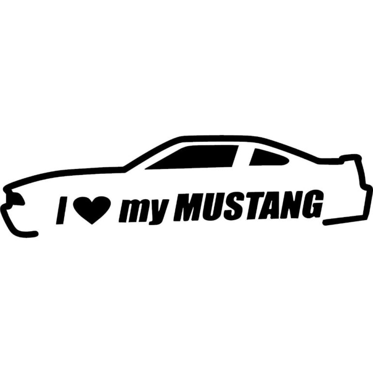 I Love My Mustang Decal
