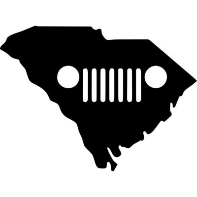 USA State Car Decals - South Carolina Vinyl Sticker (4"x4", Removable, Outdoor Safe) - View #9