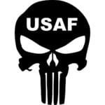 US Air Force Skull Decal