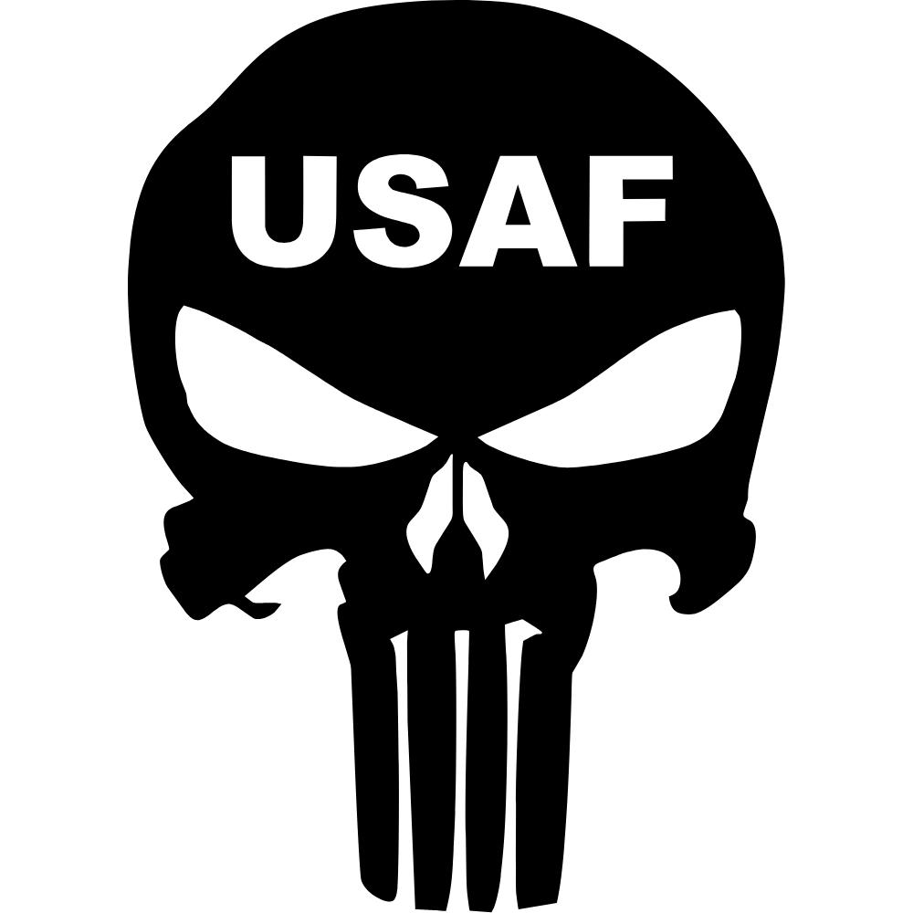 US Air Force Skull Decal