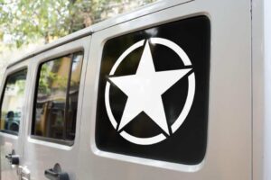 Jeep Army Star Decal Sticker