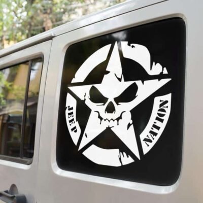 Jeep Nation Skull Decal Sticker