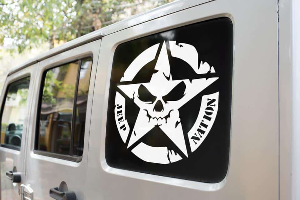 Jeep Nation Skull Decal Sticker
