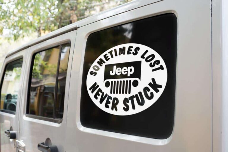 Sometimes Lost Never Stuck Jeep Decal