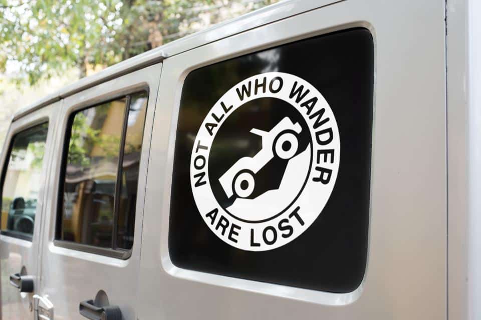 Not All Who Wander Are Lost Jeep Decal