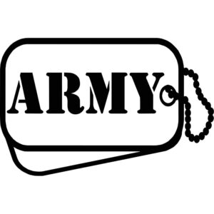 Army Dog Tag Decal