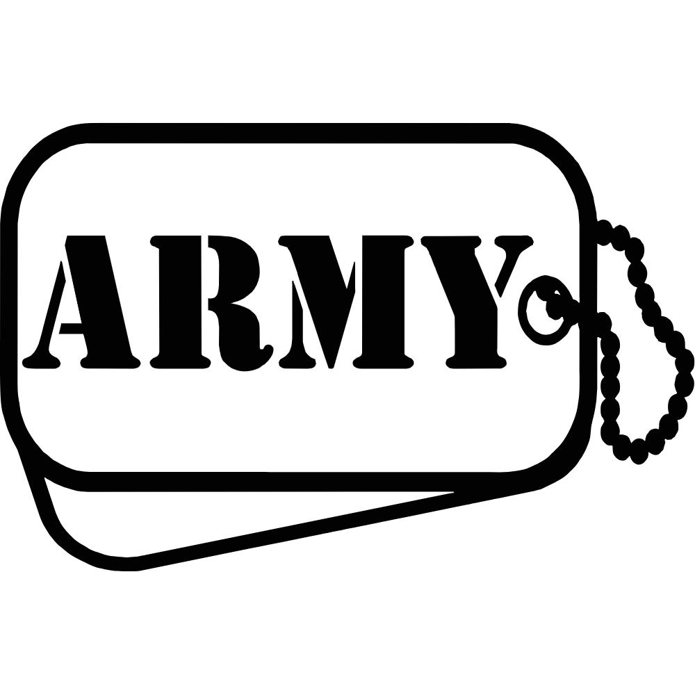 Army Dog Tag Decal