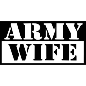 Army Wife Decal