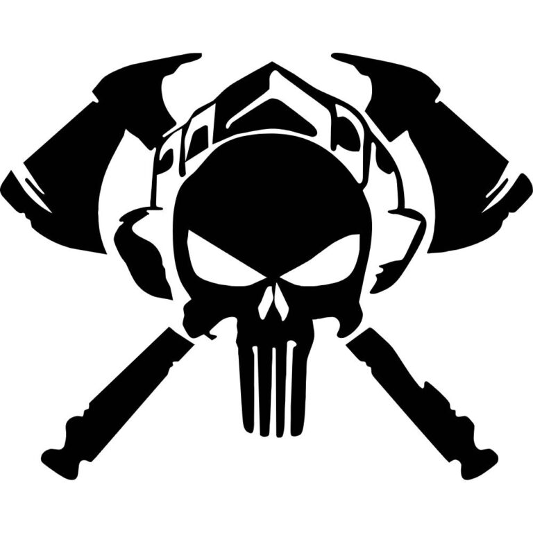 Fireman Skull Decal