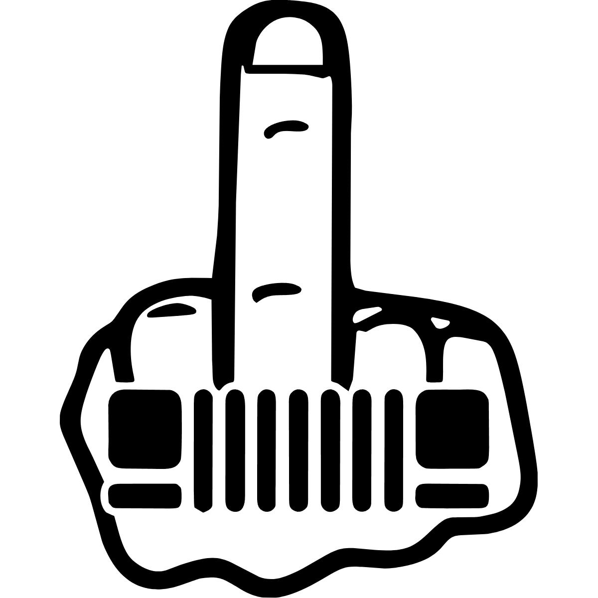 Middle Finger Jeep Decal sticker