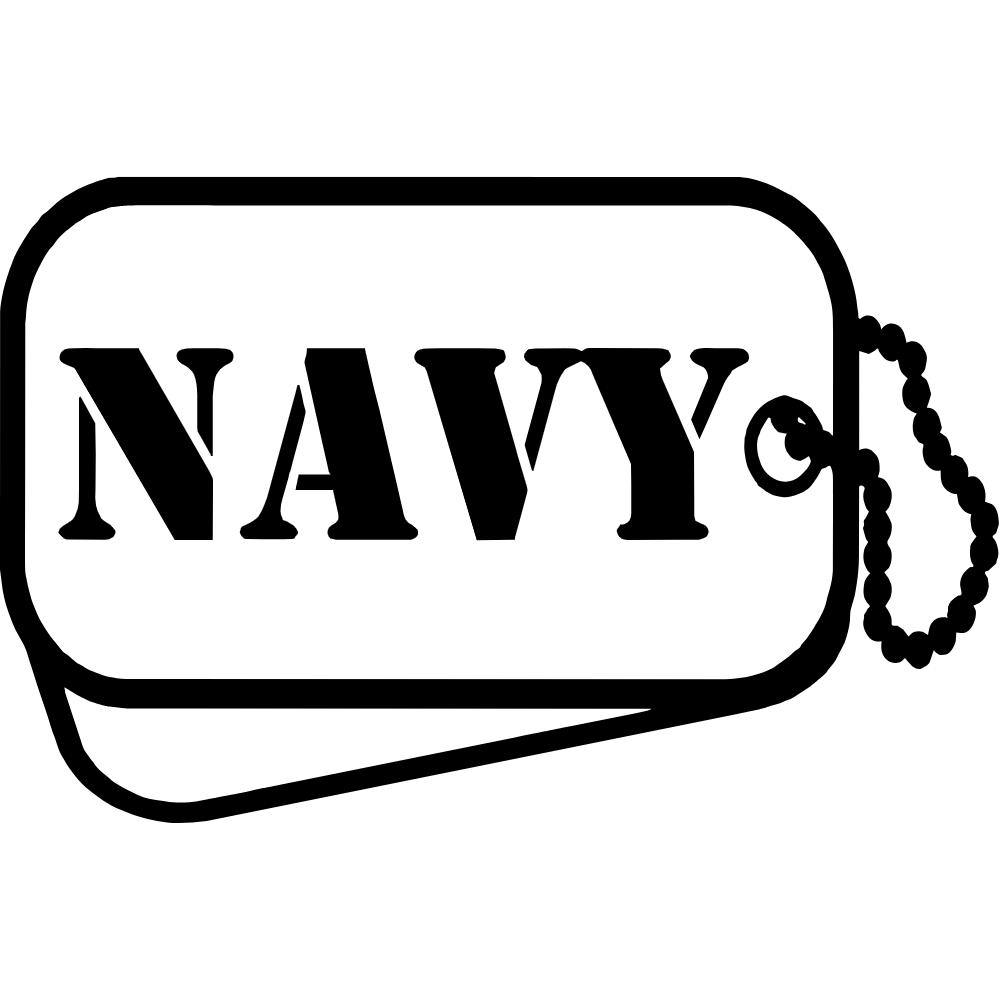 Navy Dog Tag Decal
