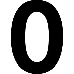 Number 0 Decal