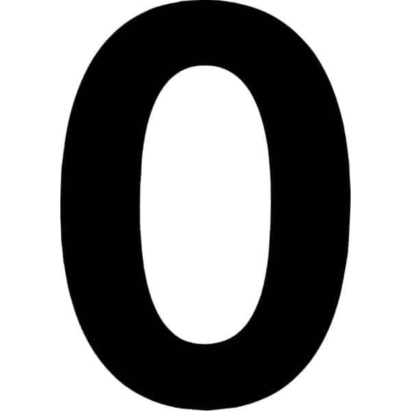 Number 0 Decal