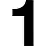 Number 1 Decal