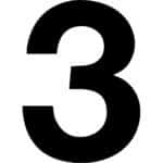 Number 3 Decal