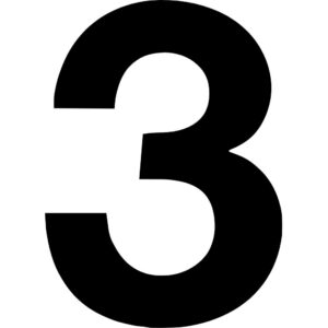 Number 3 Decal