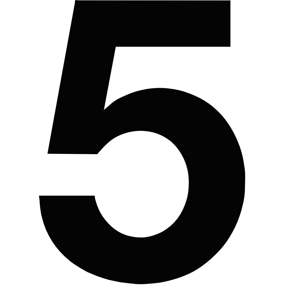 Number 5 Decal