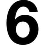 Number 6 Decal