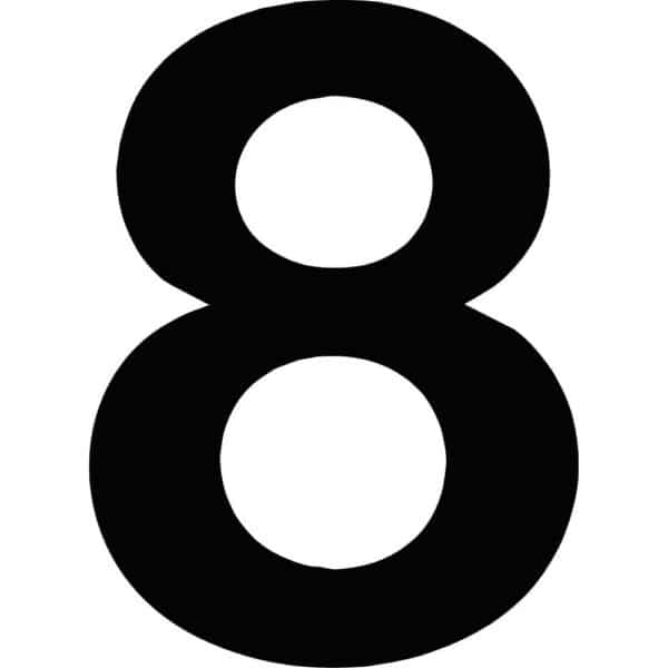 Number 8 Decal