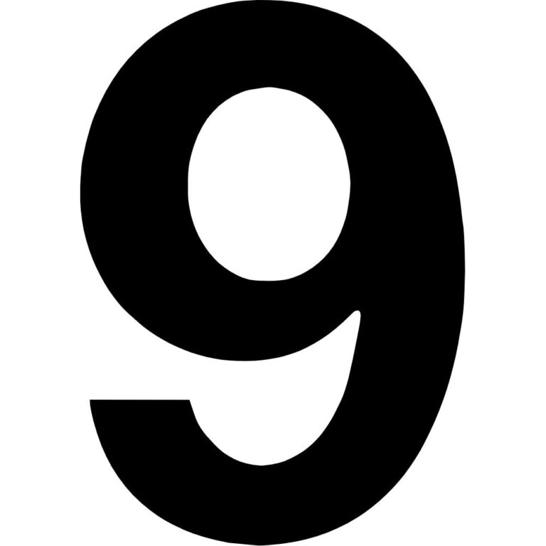 Number 9 Decal