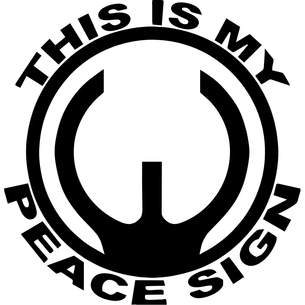 This Is My Peace Sign Gun Decal