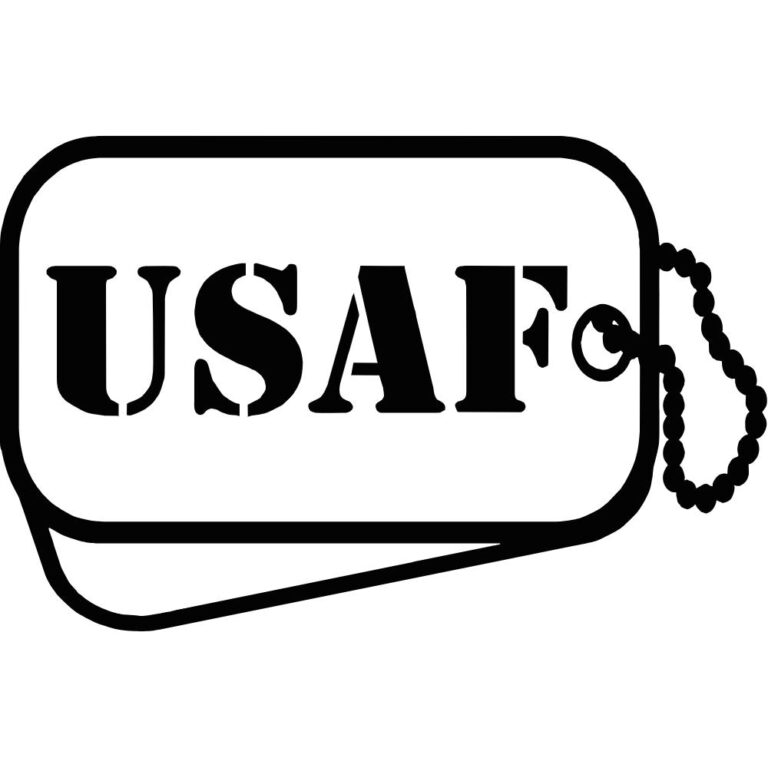 USAF Dog Tag Decal