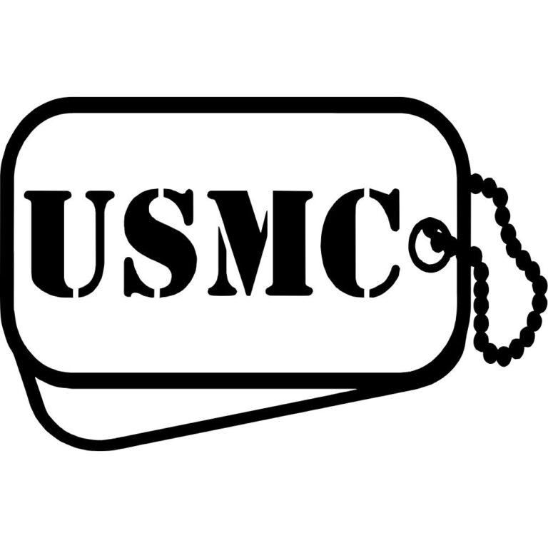 USMC Dog Tag Decal