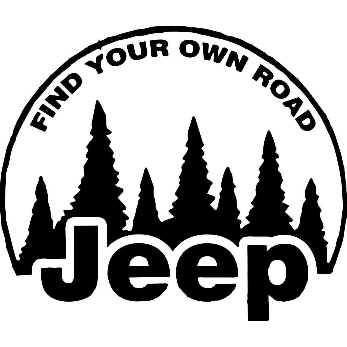 Find Your Own Road Jeep Decal