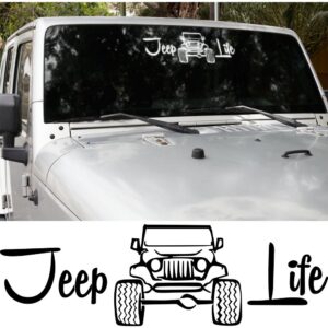 Jeep Life Silhouette Windshield Banner