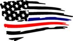 Thin Blue/Red Line Flag Decal
