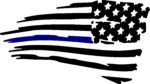 Thin Blue Line Flag Decal