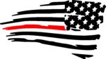 Thin Red Line Flag Decal
