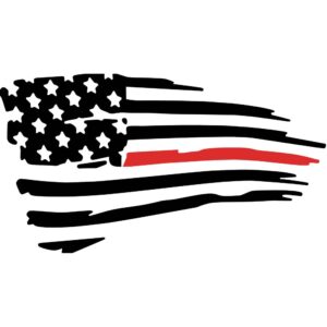 Thin Red Line Flag Decal