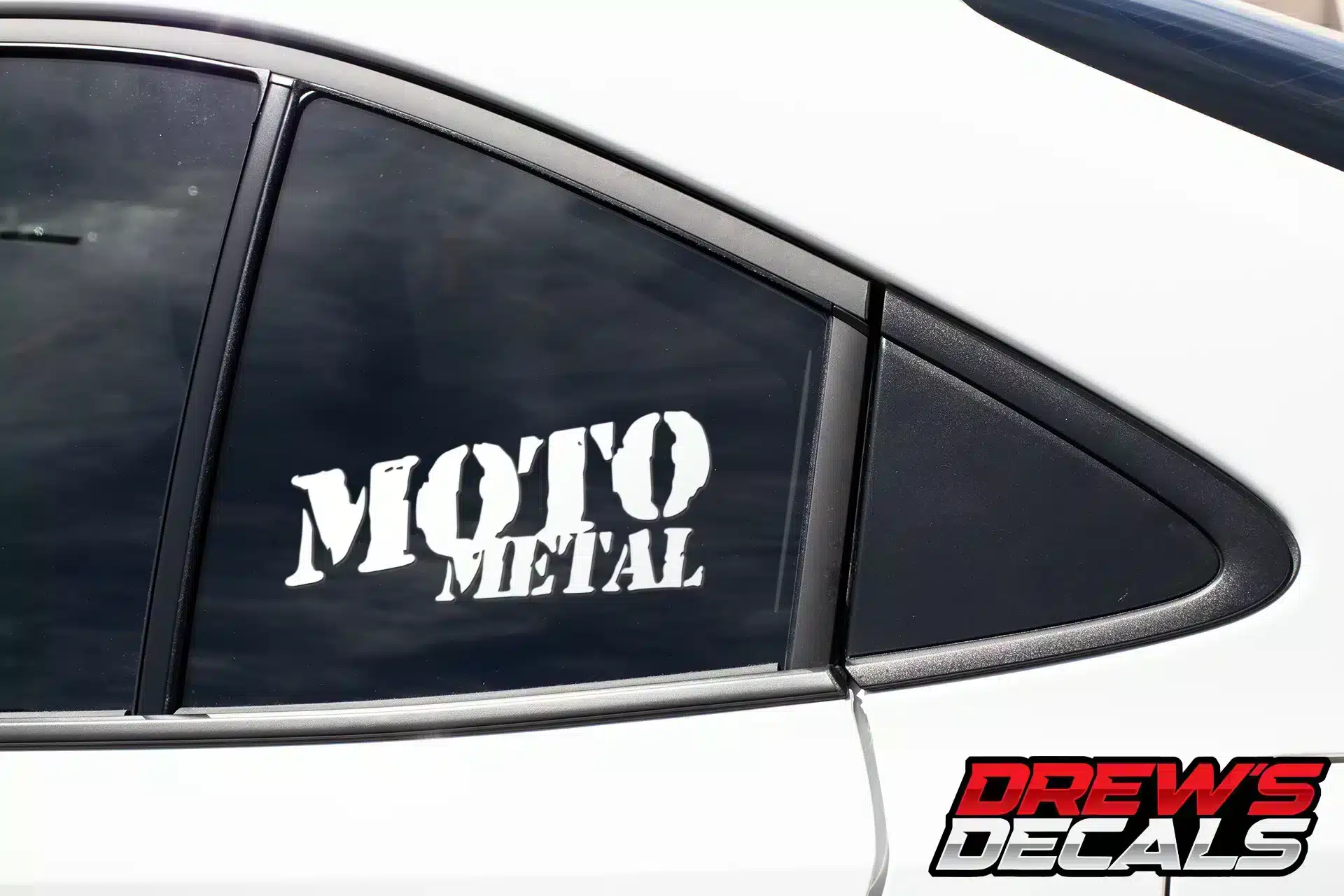 thumbnail image 2 of Moto Metal MO970 Decal Sticker – 60mm, Black With Chrome Letters, MO 479L214 2 of 3