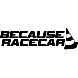 Because Racecar Cone Decal