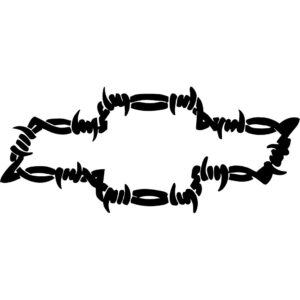 Chevrolet Barbed Wire Bow Tie Decal
